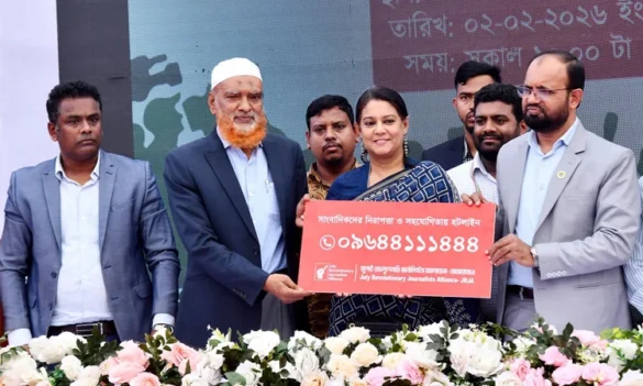 Information and Broadcasting Adviser Syeda Rizwana Hasan today addressed as the chief guest the “Mass Media Festival 2026” organized by the July Revolutionary Journalists at Jatiya Press Club. Photo: PID