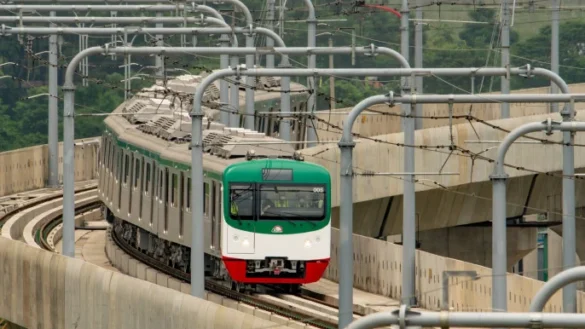 Representational image. The country's first overhead metro train on a performance test run from Uttara's Diabari to Pallabi. Photo: Saad Abdullah