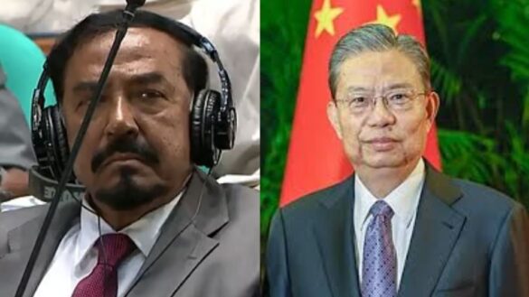 চীনের জাতীয় জন প্রতিনিধি পরিষদের স্থায়ী কমিটির চেয়ারম্যান ঝাও লেজি